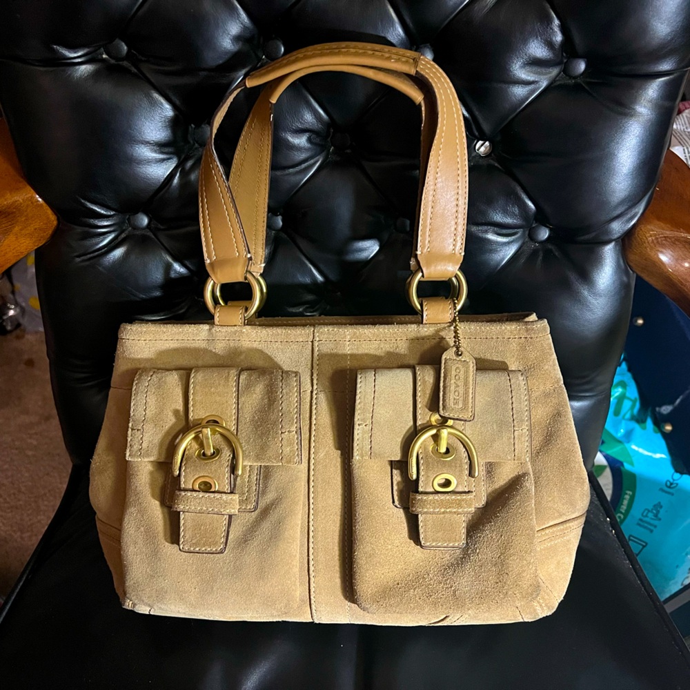 Vintage COACH Soho Suede Cargo Tote